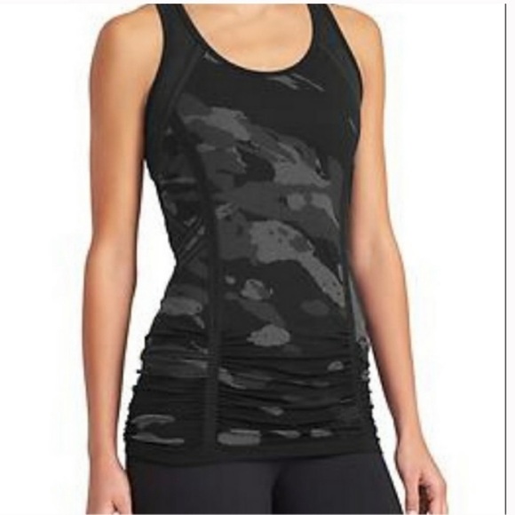 Athleta Tank Top Black Camo Fastest Track Racerback - Picture 1 of 6